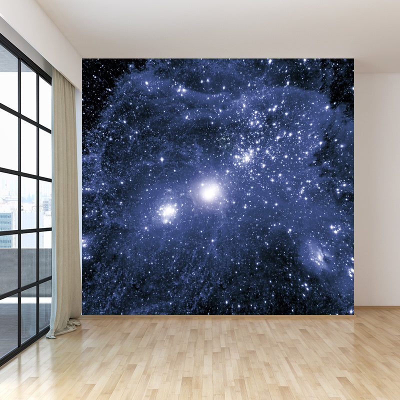 Large Constellations Scene Wall Mural Modern Outer Space Wall Covering in Purple Clearhalo 'Wall Decor' 'Wall Mural' 1646466