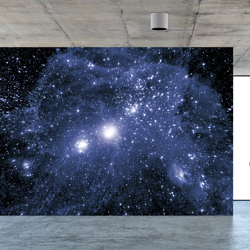 Large Constellations Scene Wall Mural Modern Outer Space Wall Covering in Purple Clearhalo 'Wall Decor' 'Wall Mural' 1646467