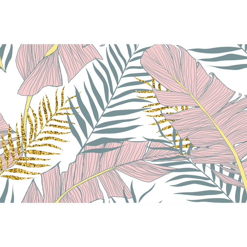 Huge Botanical Leaves Mural Wallpaper Washable Tropical Living Room Wall Covering Clearhalo 'Wall Decor' 'Wall Mural' 1646488