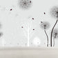 Giant Dandelion Mural Decal Light Color Non-Woven Wall Art for Wall Decor, Made to Measure Grey Clearhalo 'Wall Decor' 'Wall Mural' 1646495