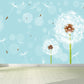 Giant Dandelion Mural Decal Light Color Non-Woven Wall Art for Wall Decor, Made to Measure Clearhalo 'Wall Decor' 'Wall Mural' 1646502