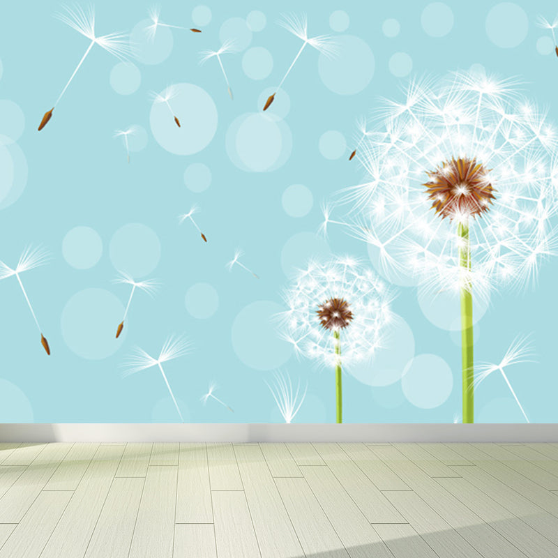 Giant Dandelion Mural Decal Light Color Non-Woven Wall Art for Wall Decor, Made to Measure Clearhalo 'Wall Decor' 'Wall Mural' 1646502