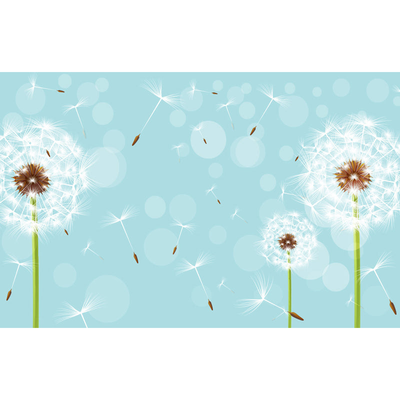 Giant Dandelion Mural Decal Light Color Non-Woven Wall Art for Wall Decor, Made to Measure Clearhalo 'Wall Decor' 'Wall Mural' 1646503