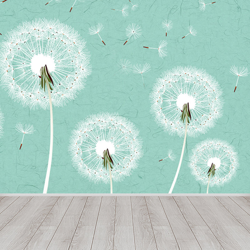 Giant Dandelion Mural Decal Light Color Non-Woven Wall Art for Wall Decor, Made to Measure Clearhalo 'Wall Decor' 'Wall Mural' 1646507