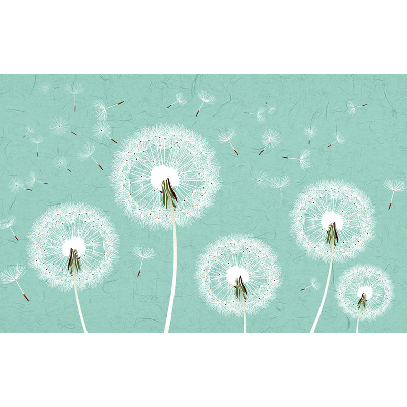 Giant Dandelion Mural Decal Light Color Non-Woven Wall Art for Wall Decor, Made to Measure Clearhalo 'Wall Decor' 'Wall Mural' 1646508