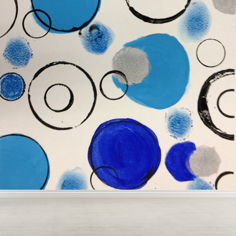 Circular Printed Mural Decal Modern Art Non-Woven Texture Wall Covering in Pastel Color Clearhalo 'Wall Decor' 'Wall Mural' 1646531