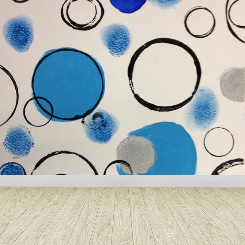 Circular Printed Mural Decal Modern Art Non-Woven Texture Wall Covering in Pastel Color Clearhalo 'Wall Decor' 'Wall Mural' 1646532