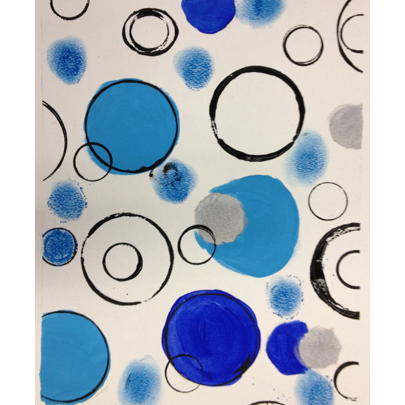 Circular Printed Mural Decal Modern Art Non-Woven Texture Wall Covering in Pastel Color Clearhalo 'Wall Decor' 'Wall Mural' 1646533