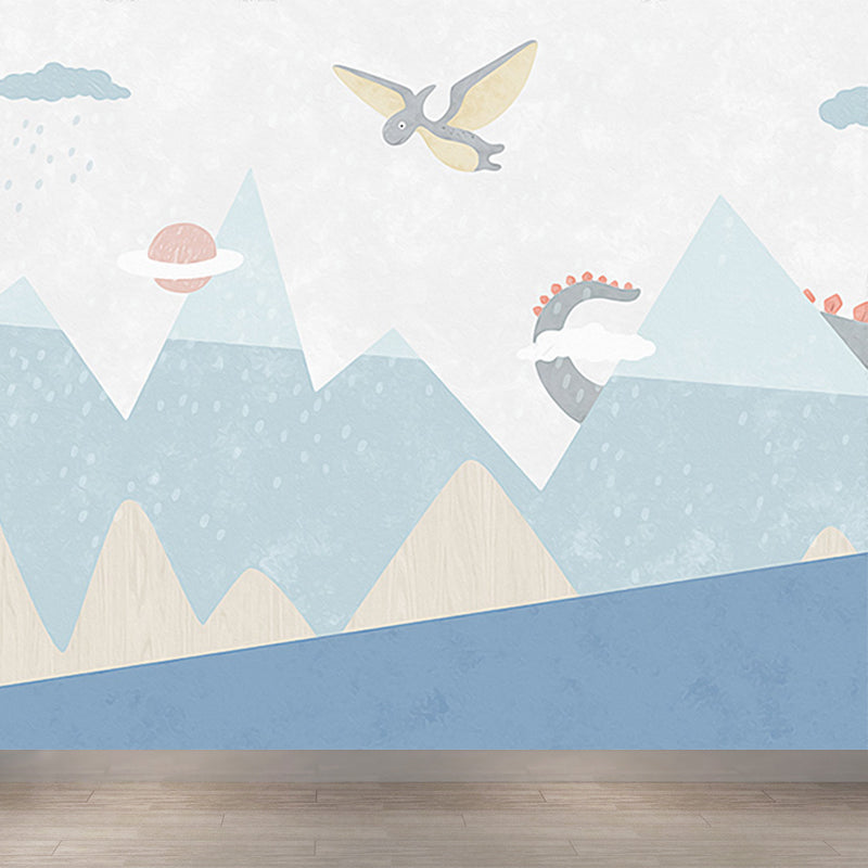 Stain Resistant Cartoon Print Mural Non-Woven Children's Art Wall Decor for Kids Room Clearhalo 'Wall Decor' 'Wall Mural' 1646576