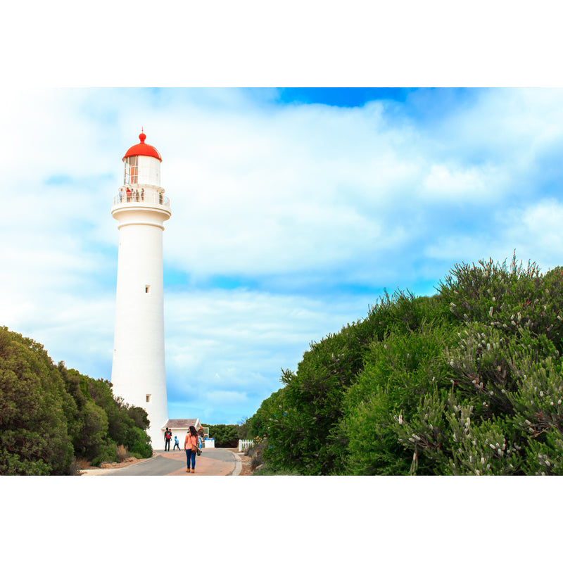 Full Size Photography Nautical Mural Wallpaper with Lighthouse Landscape in Blue Clearhalo 'Wall Decor' 'Wall Mural' 1646608