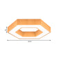 Hexagon Wooden Flush Mount Lighting Modern Led 16"/23.5" Wide Beige Flush Mount Ceiling Fixture Clearhalo 'Ceiling Lights' 'Close To Ceiling Lights' 'Close to ceiling' 'Flush mount' Lighting' 164664