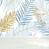 Waterproof Leaves Wall Mural Tropical Non-Woven Wall Decor, Custom Size Available Clearhalo 'Wall Decor' 'Wall Mural' 1646661