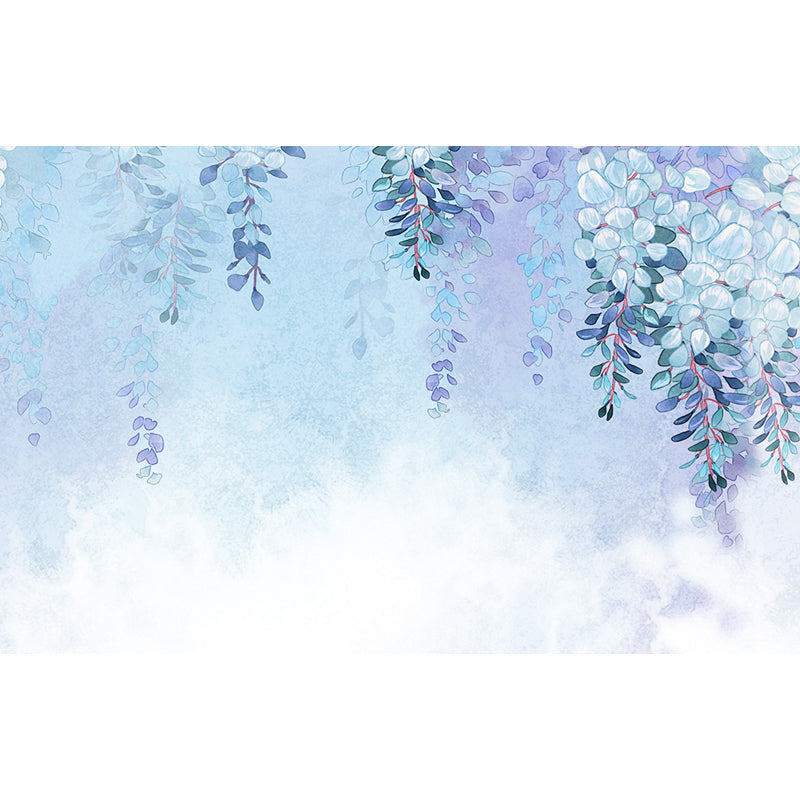 Modern Leaves Print Mural Soft Color Living Room Wall Art, Custom Size Available Clearhalo 'Wall Decor' 'Wall Mural' 1646678