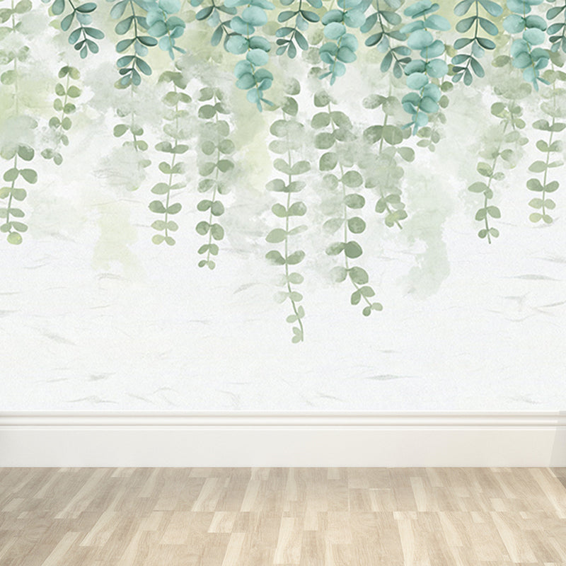 Modern Leaves Print Mural Soft Color Living Room Wall Art, Custom Size Available Clearhalo 'Wall Decor' 'Wall Mural' 1646686