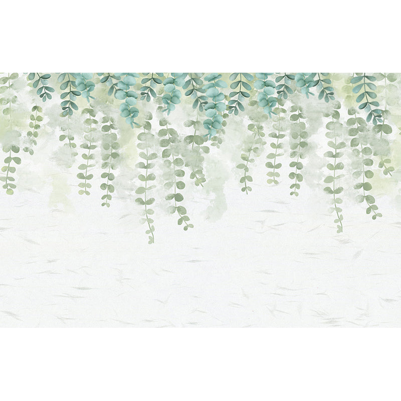 Modern Leaves Print Mural Soft Color Living Room Wall Art, Custom Size Available Clearhalo 'Wall Decor' 'Wall Mural' 1646688