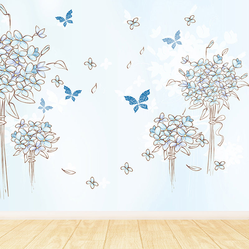 Soft Color Dandelion Mural Decal Moisture-Proof Modern Living Room Wall Covering Clearhalo 'Wall Decor' 'Wall Mural' 1646702