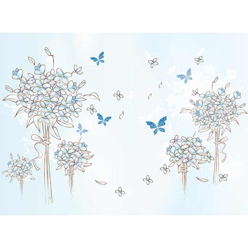 Soft Color Dandelion Mural Decal Moisture-Proof Modern Living Room Wall Covering Clearhalo 'Wall Decor' 'Wall Mural' 1646703