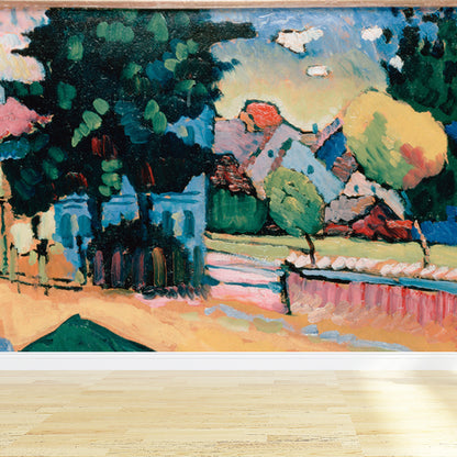 Rural Scene Mural Decal Contemporary Art Decorative Playroom Wall Covering, Custom Printed Green Design 2 Clearhalo 'Wall Decor' 'Wall Mural' 1646735