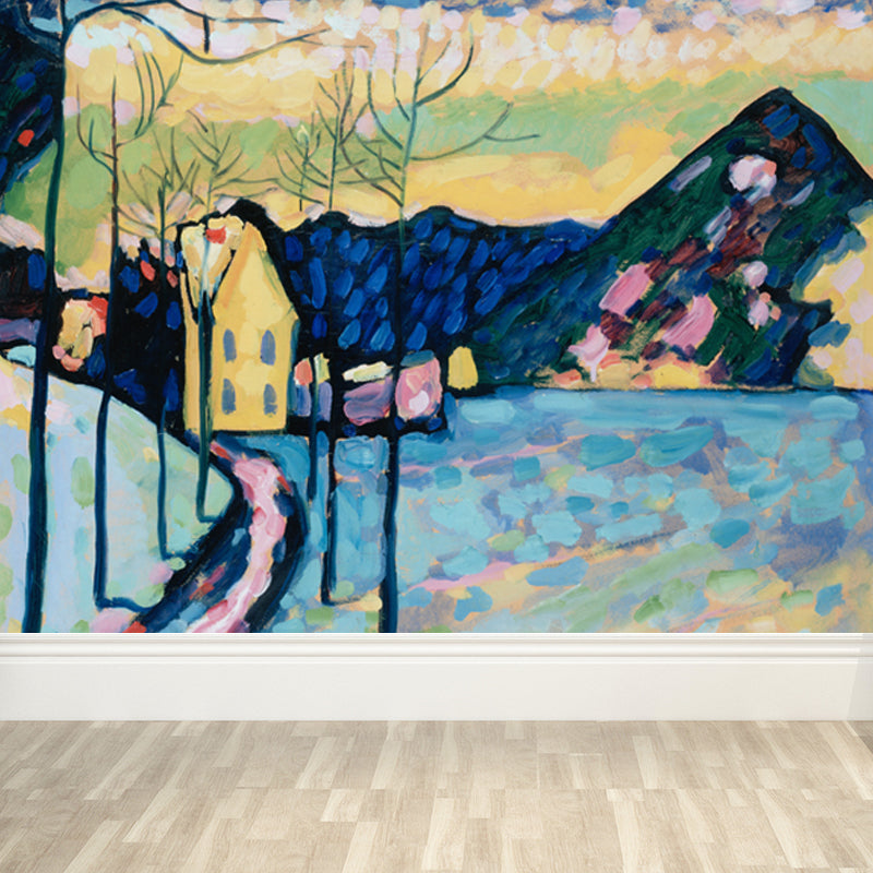 Rural Scene Mural Decal Contemporary Art Decorative Playroom Wall Covering, Custom Printed Clearhalo 'Wall Decor' 'Wall Mural' 1646742