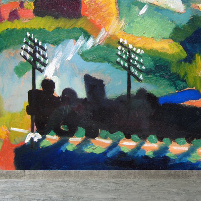 Rural Scene Mural Decal Contemporary Art Decorative Playroom Wall Covering, Custom Printed Clearhalo 'Wall Decor' 'Wall Mural' 1646746