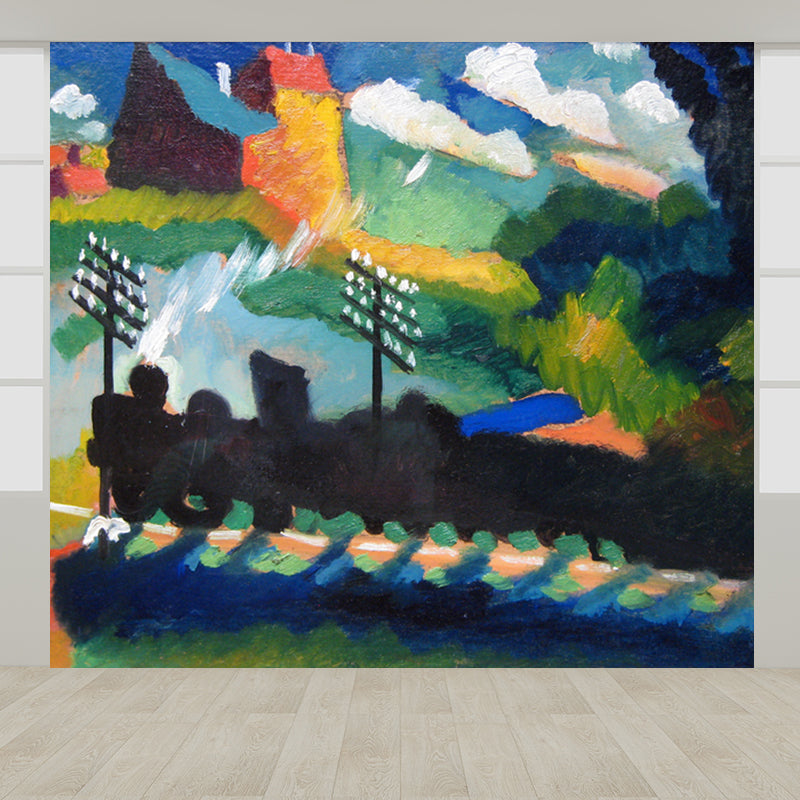 Rural Scene Mural Decal Contemporary Art Decorative Playroom Wall Covering, Custom Printed Clearhalo 'Wall Decor' 'Wall Mural' 1646747