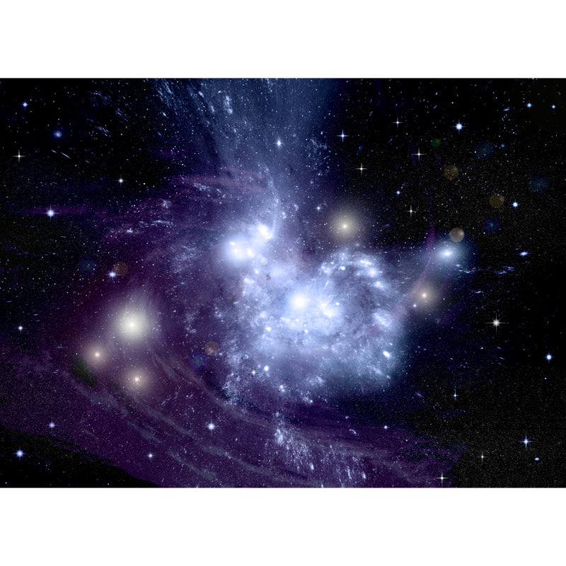 Full Size Photography Modern Mural Decal with Night Sky Pattern Constellations in Purple Clearhalo 'Wall Decor' 'Wall Mural' 1646788