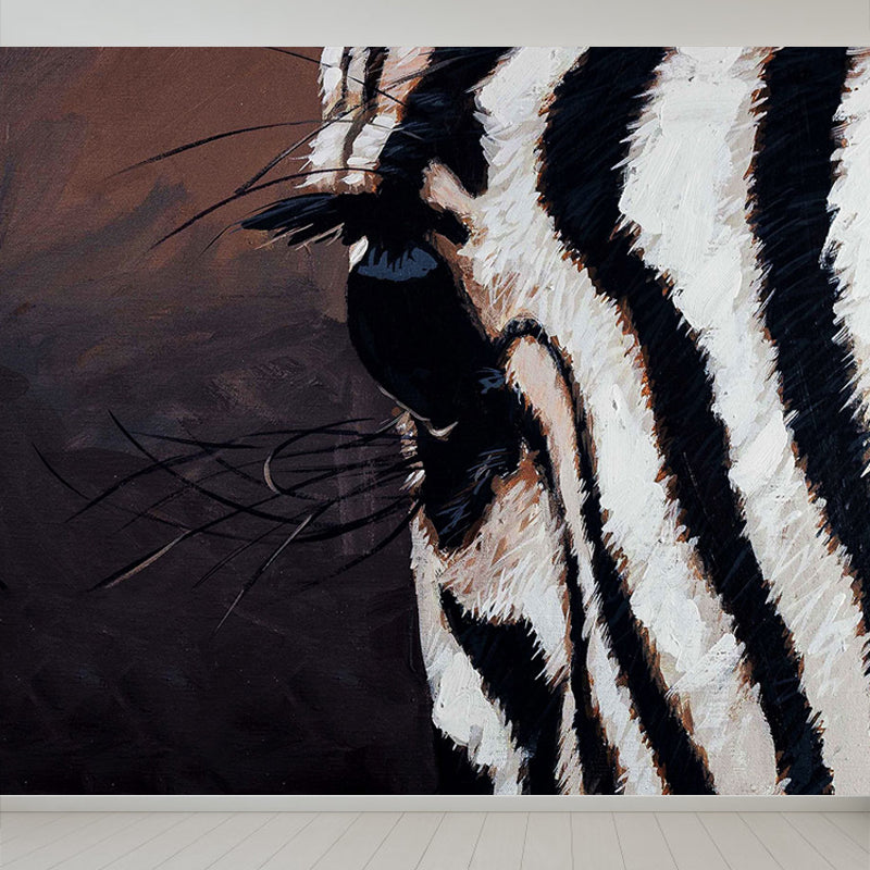 Contemporary Mural Wallpaper for Bedroom Full Size Wall Covering in Pastel Color Brown Clearhalo 'Wall Decor' 'Wall Mural' 1646795