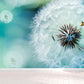 Dandelion Mural Decal Soft Color Decorative Wall Art for Dining Room, Made to Measure White Clearhalo 'Wall Decor' 'Wall Mural' 1646825