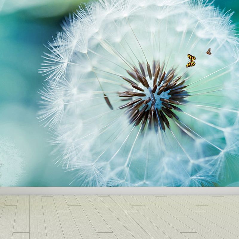 Dandelion Mural Decal Soft Color Decorative Wall Art for Dining Room, Made to Measure Clearhalo 'Wall Decor' 'Wall Mural' 1646827