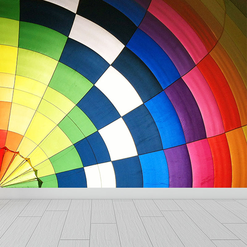 Colored Geometric Pattern Mural Decal Contemporary Non-Woven Material Wall Covering Yellow Clearhalo 'Wall Decor' 'Wall Mural' 1646919