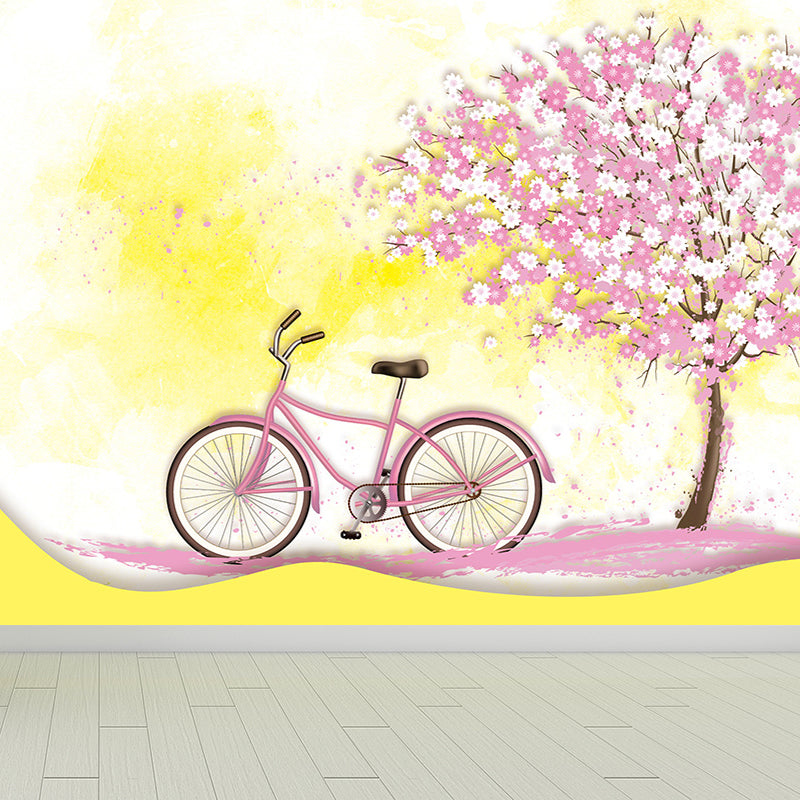 Modern Summer Printed Mural Decal Light Color Waterproofing Wall Decor for Bathroom Clearhalo 'Wall Decor' 'Wall Mural' 1646930