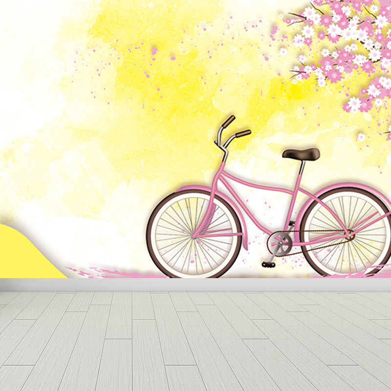 Modern Summer Printed Mural Decal Light Color Waterproofing Wall Decor for Bathroom Clearhalo 'Wall Decor' 'Wall Mural' 1646931