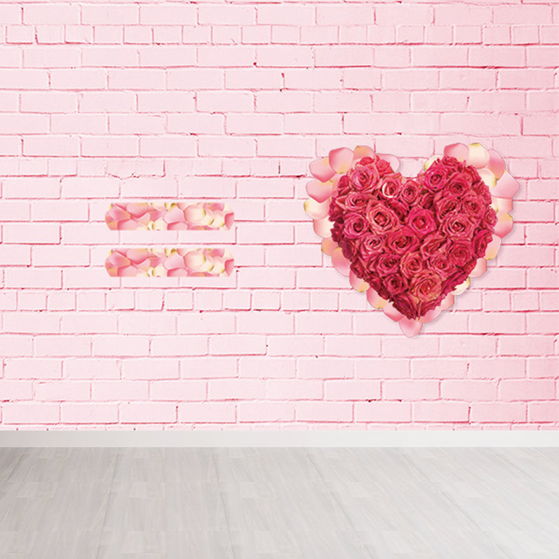 Modern Summer Printed Mural Decal Light Color Waterproofing Wall Decor for Bathroom Clearhalo 'Wall Decor' 'Wall Mural' 1646940