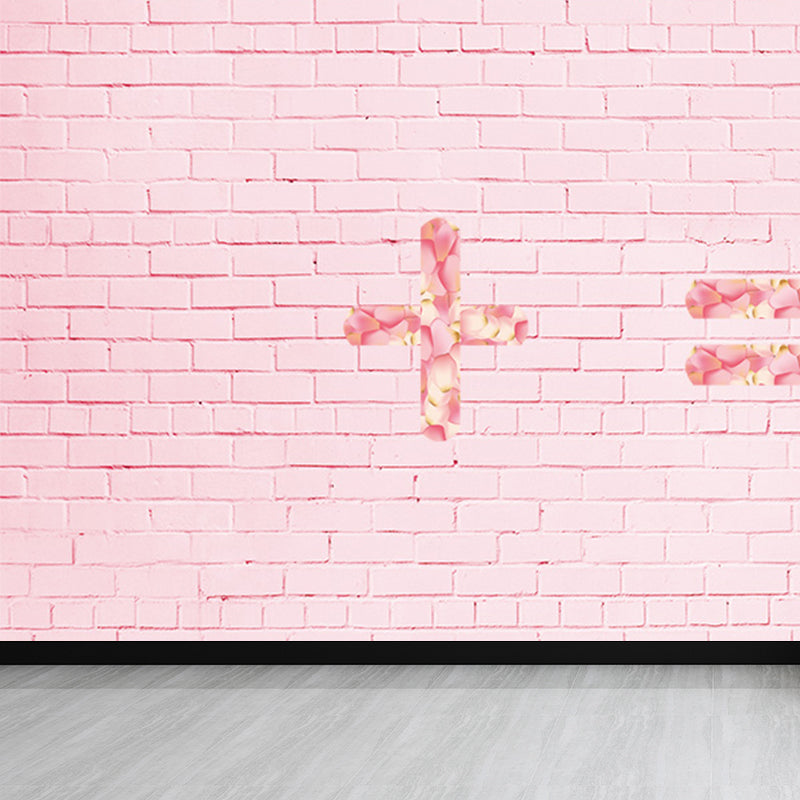 Modern Summer Printed Mural Decal Light Color Waterproofing Wall Decor for Bathroom Clearhalo 'Wall Decor' 'Wall Mural' 1646941