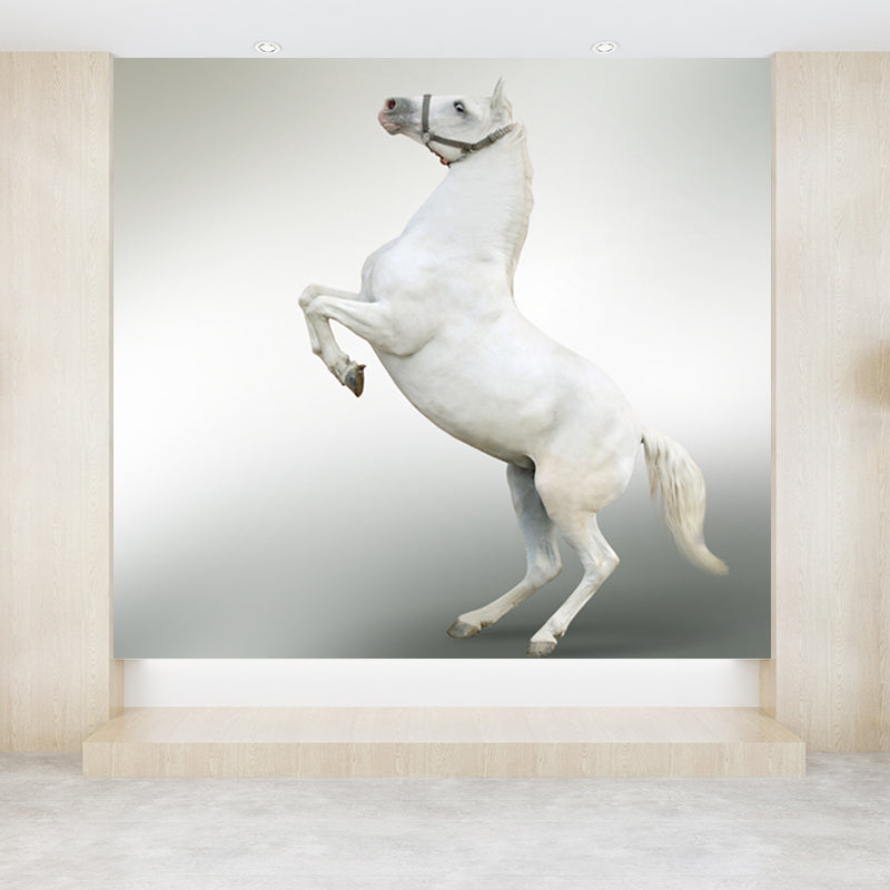 Huge Horse Mural Decal for Kitchen Animals Wall Art in Light Color, Stain Resistant Clearhalo 'Wall Decor' 'Wall Mural' 1646961