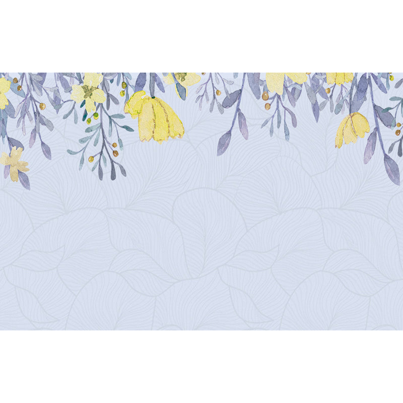 Waterproof Flower Wall Mural Modern Non-Woven Wall Covering, Custom Size Available Clearhalo 'Wall Decor' 'Wall Mural' 1647012