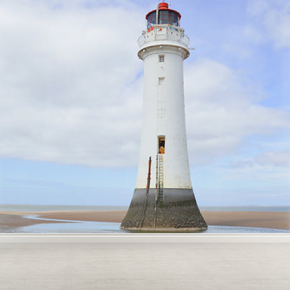 Huge Tall Lighthouse Mural Decal for Bathroom Landscape Wall Art in White, Stain-Proof White Design 3 Clearhalo 'Wall Decor' 'Wall Mural' 1647124