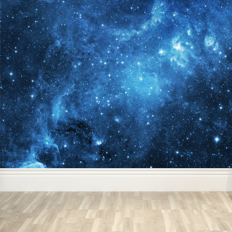 Giant Modern Mural Decal in Blue Night Sky Constellations Wall Covering, Customised Clearhalo 'Wall Decor' 'Wall Mural' 1647135