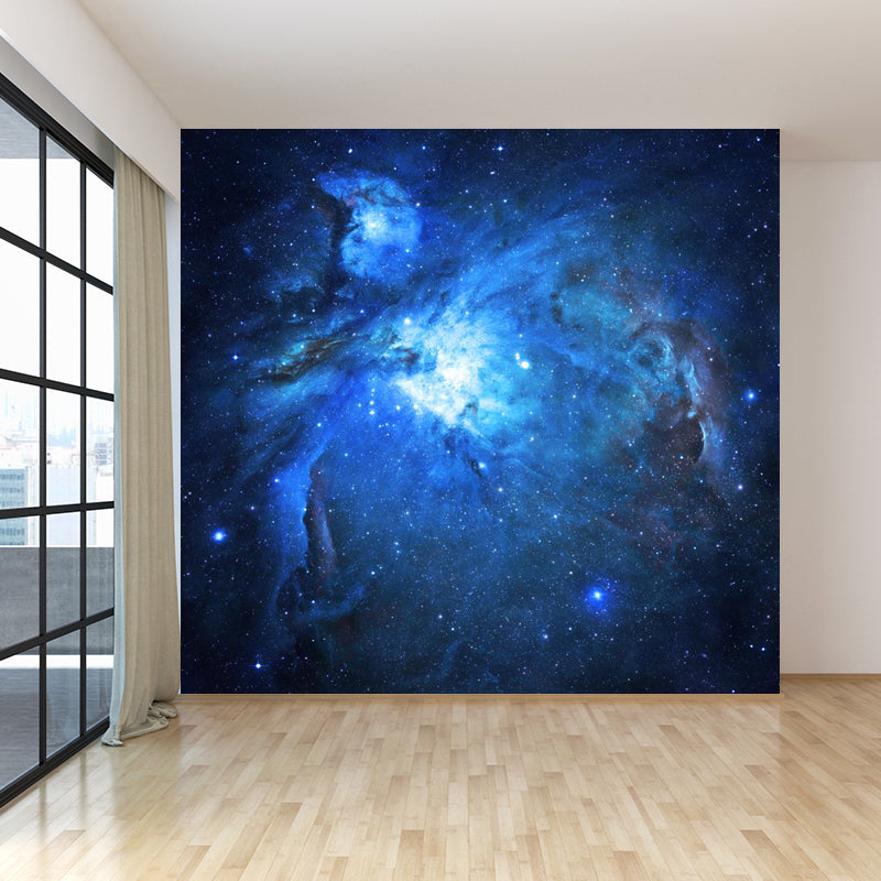 Giant Modern Mural Decal in Blue Night Sky Constellations Wall Covering, Customised Clearhalo 'Wall Decor' 'Wall Mural' 1647140