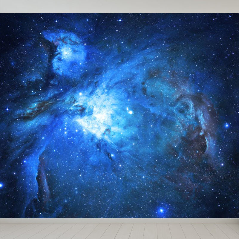 Giant Modern Mural Decal in Blue Night Sky Constellations Wall Covering, Customised Clearhalo 'Wall Decor' 'Wall Mural' 1647141