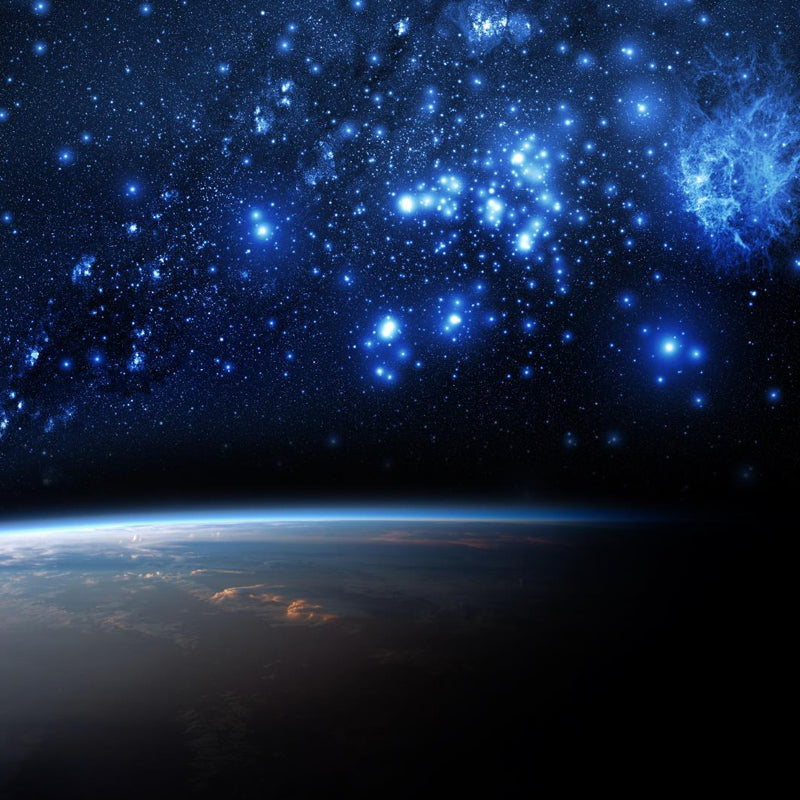 Giant Modern Mural Decal in Blue Night Sky Constellations Wall Covering, Customised Clearhalo 'Wall Decor' 'Wall Mural' 1647152