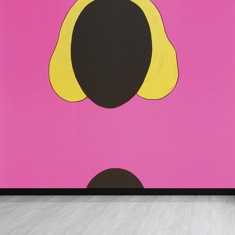 Figure Mural Wallpaper Pastel Color Contemporary Art Wall Covering for Living Room Clearhalo 'Wall Decor' 'Wall Mural' 1647230