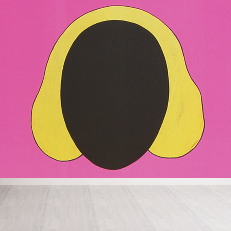 Figure Mural Wallpaper Pastel Color Contemporary Art Wall Covering for Living Room Clearhalo 'Wall Decor' 'Wall Mural' 1647231