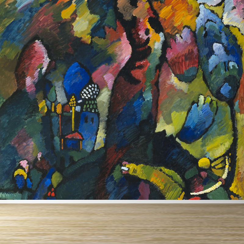 Multicolored Pattern Mural Decal Modern Artistic Non-Woven Material Wall Covering Green Design 4 Clearhalo 'Wall Decor' 'Wall Mural' 1647249