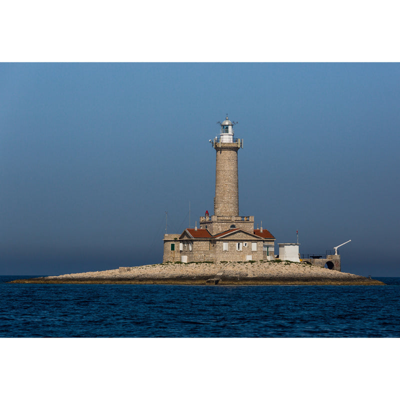 Giant Nautical Mural Wallpaper in Blue Lighthouse Scene Wall Decor, Custom Printed Clearhalo 'Wall Decor' 'Wall Mural' 1647377