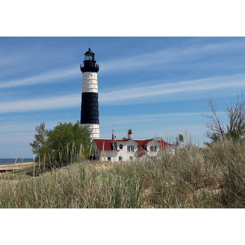 Giant Nautical Mural Wallpaper in Blue Lighthouse Scene Wall Decor, Custom Printed Clearhalo 'Wall Decor' 'Wall Mural' 1647382