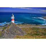Extra Large Lighthouse Mural Blue Non-Woven Cloth Wall Covering for Bedroom, Custom