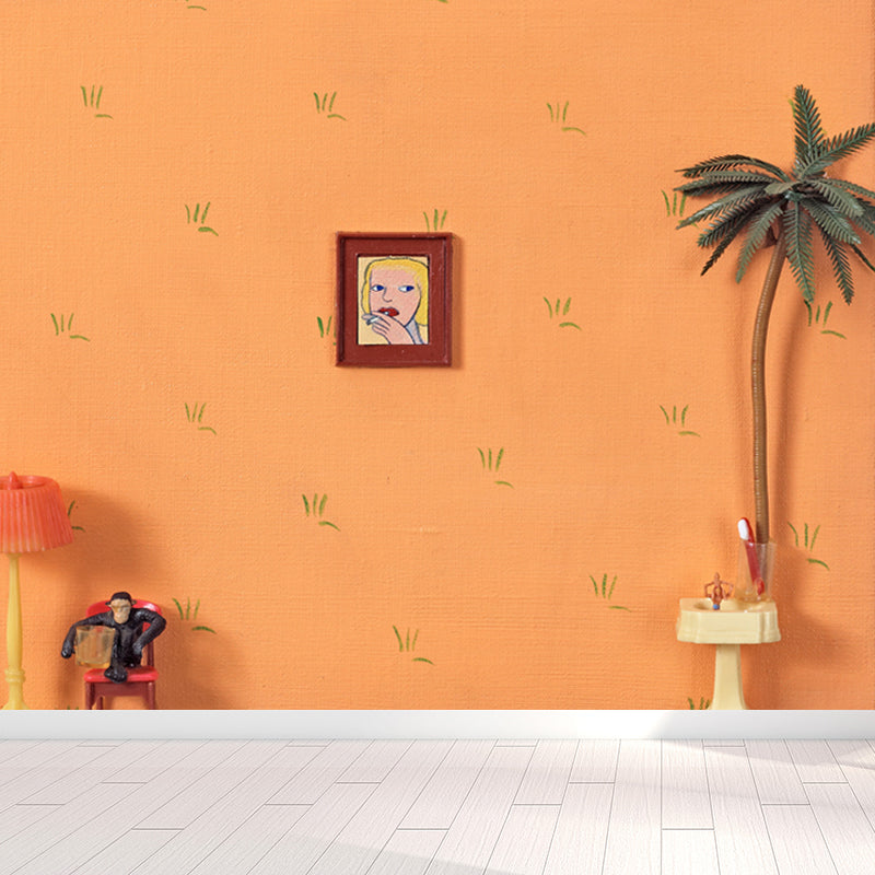 Soft Color Pop Art Mural Contemporary Aesthetic Stain-Proof Wall Decor for Playroom Clearhalo 'Wall Decor' 'Wall Mural' 1647545