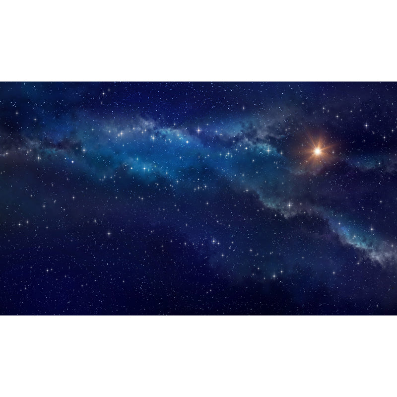 Magical Constellations View Mural Decal for Playroom, Blue, Custom Size Available Clearhalo 'Wall Decor' 'Wall Mural' 1647617