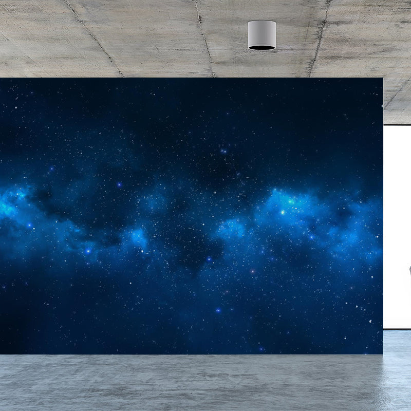 Magical Constellations View Mural Decal for Playroom, Blue, Custom Size Available Blue Design 3 Clearhalo 'Wall Decor' 'Wall Mural' 1647624